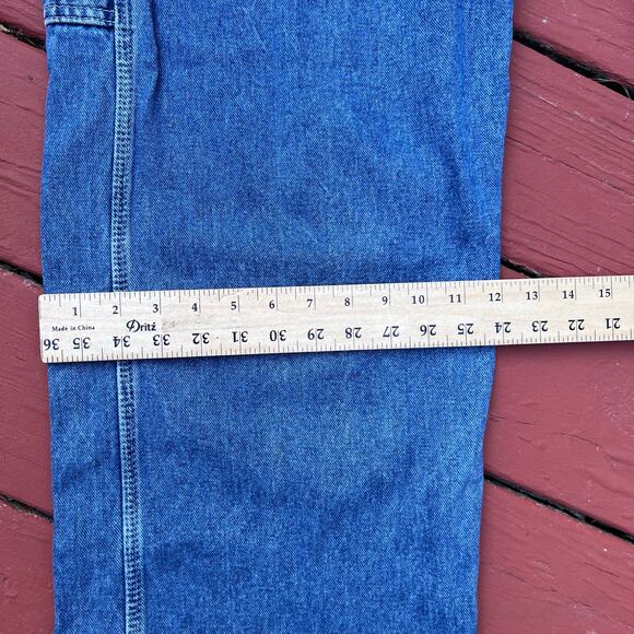 Dickies Denim Jean Bib Overalls Pants 36 x 32 Workwear Stonewashed Indigo Blue - Picture 10 of 12